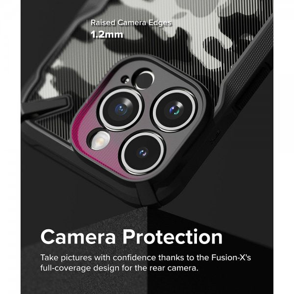 Ringke iPhone 15 Pro Max Skal Fusion X Design Camo Black