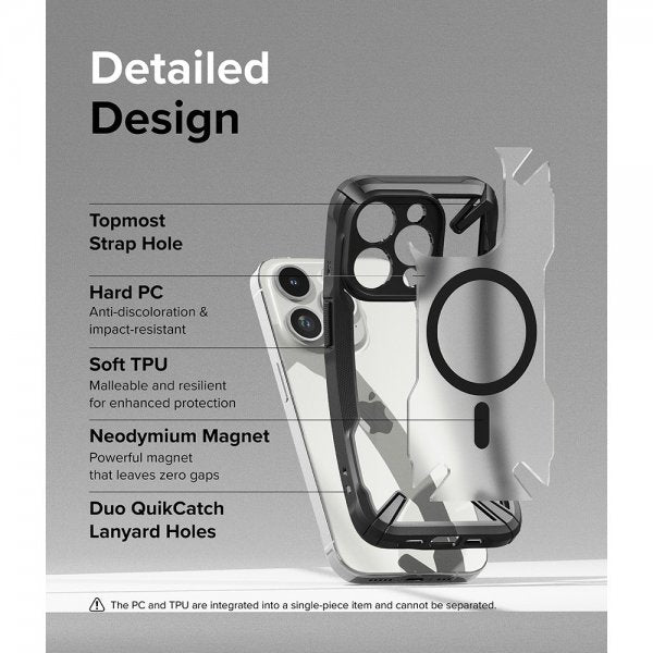 Ringke iPhone 15 Pro Max Skal Fusion X Magnetic Matte Black