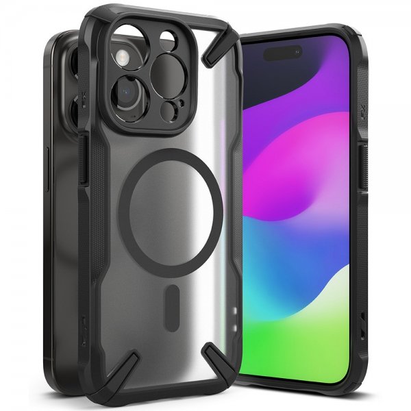 Ringke iPhone 15 Pro Max Skal Fusion X Magnetic Matte Black