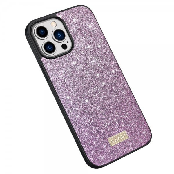 Sulada iPhone 15 Pro Max Skal Glitter Lila