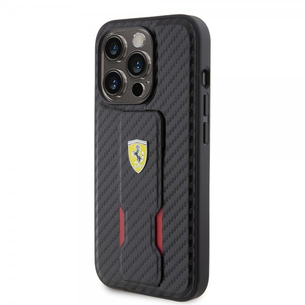 Ferrari iPhone 15 Pro Max Skal Grip Stand Function Svart