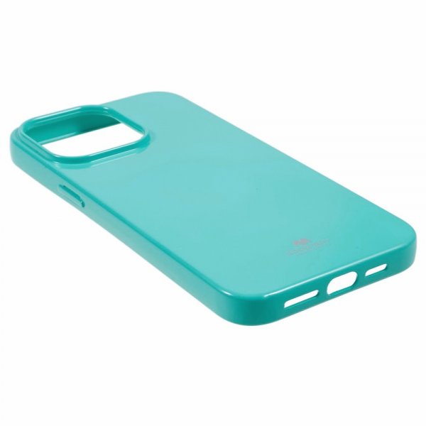 Mercury iPhone 15 Pro Max Skal Jelly Glitter Cyan