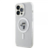 Karl Lagerfeld iPhone 15 Pro Max Skal Karl & Choupette Glitter MagSafe Transparent