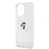 Karl Lagerfeld iPhone 15 Pro Max Skal Karl & Choupette Glitter MagSafe Transparent