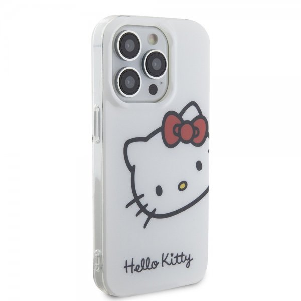 Hello Kitty iPhone 15 Pro Max Skal Kitty Logo Vit