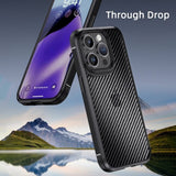 Ipaky iPhone 15 Pro Max Skal Kolfibermönster Svart