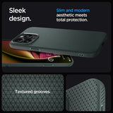 Spigen iPhone 15 Pro Max Skal Liquid Air Abyss Green