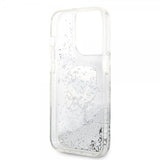 Karl Lagerfeld iPhone 15 Pro Max Skal Liquid Glitter NFT Karl Silver