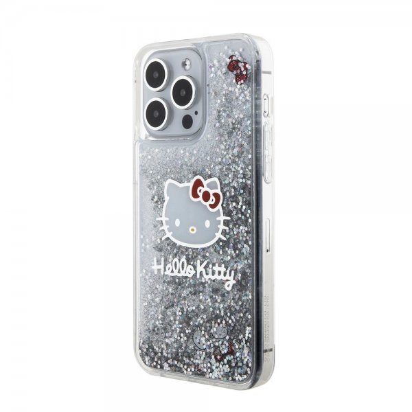 Hello Kitty iPhone 15 Pro Max Skal Liquid Glitter Translucent