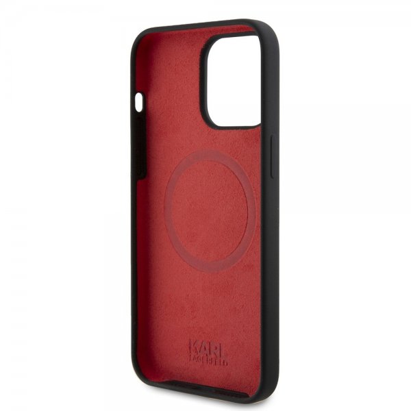 Karl Lagerfeld iPhone 15 Pro Max Skal Liquid Silicone MagSafe Svart