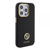Guess iPhone 15 Pro Max Skal Liquid Silicone Metal Logo Svart