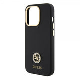 Guess iPhone 15 Pro Max Skal Liquid Silicone Metal Logo Svart