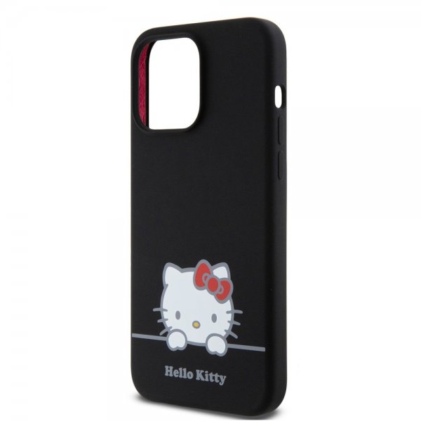 Hello Kitty iPhone 15 Pro Max Skal Liquid Silicone Svart