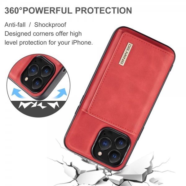 Dg.Ming iPhone 15 Pro Max Skal M1 Series Löstagbar Korthållare Röd