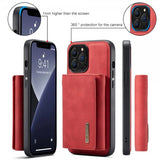 Dg.Ming iPhone 15 Pro Max Skal M1 Series Löstagbar Korthållare Röd