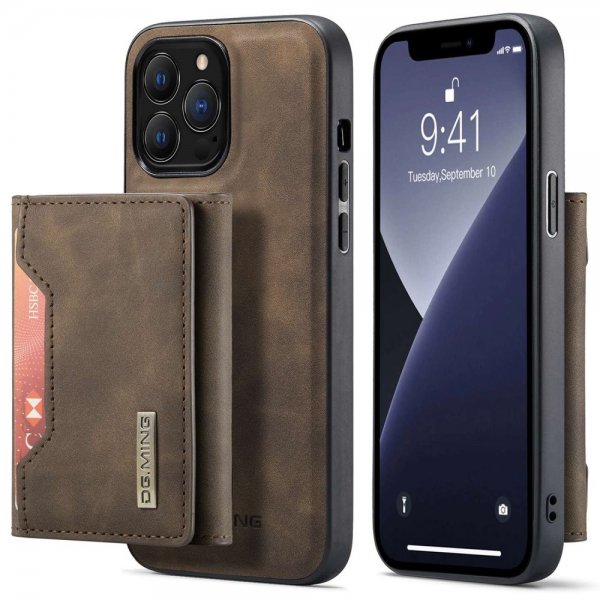 Dg.Ming iPhone 15 Pro Max Skal M2 Series Löstagbar Korthållare Kaffe
