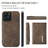 Dg.Ming iPhone 15 Pro Max Skal M2 Series Löstagbar Korthållare Kaffe
