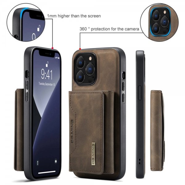 Dg.Ming iPhone 15 Pro Max Skal M2 Series Löstagbar Korthållare Kaffe