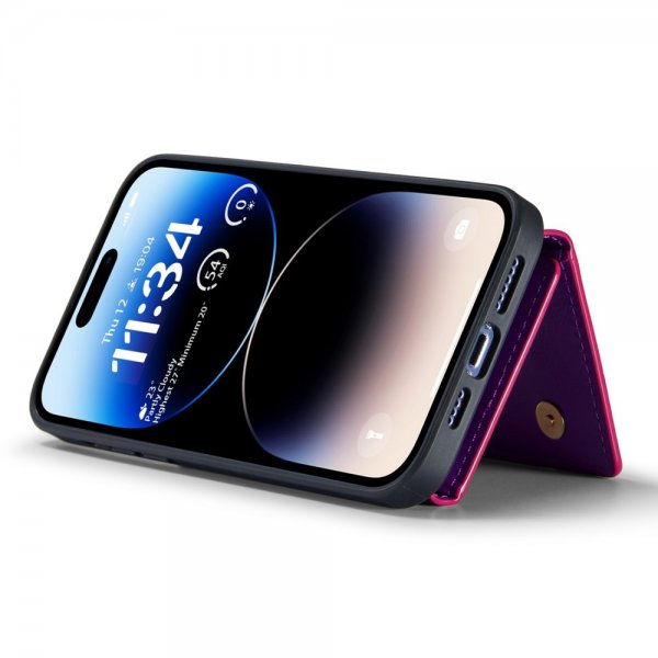Dg.Ming iPhone 15 Pro Max Skal M3 Series Löstagbar Korthållare Glitter Lila