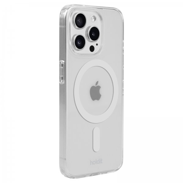 holdit iPhone 15 Pro Max Skal MagSafe Case Vit Transparent