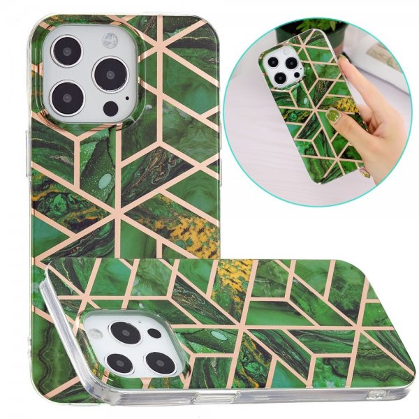 iPhone 15 Pro Max Skal Marmormönster Grön