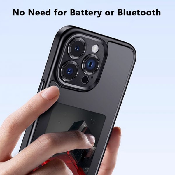 iPhone 15 Pro Max Skal med Inbyggd Display E Ink Case Svart