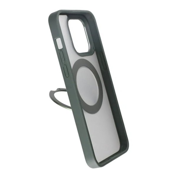 Rvelon iPhone 15 Pro Max Skal Roterbart MagSafe Stativ Grön