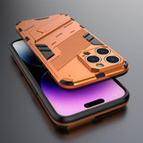 iPhone 15 Pro Max Skal med Stativ Orange