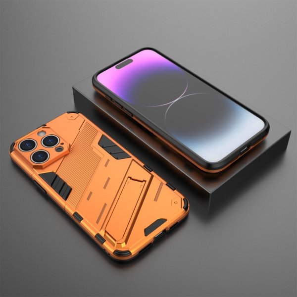 iPhone 15 Pro Max Skal med Stativ Orange