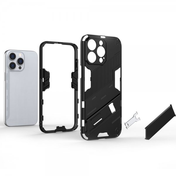 iPhone 15 Pro Max Skal med Stativ Vit