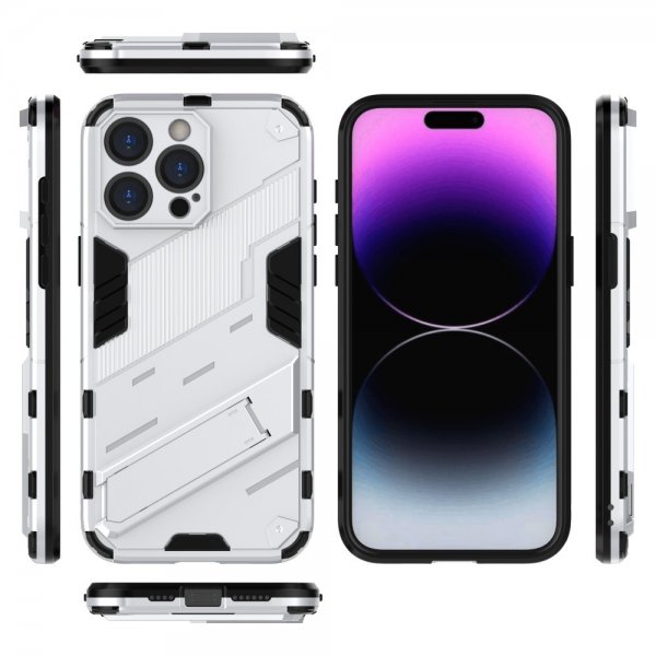 iPhone 15 Pro Max Skal med Stativ Vit
