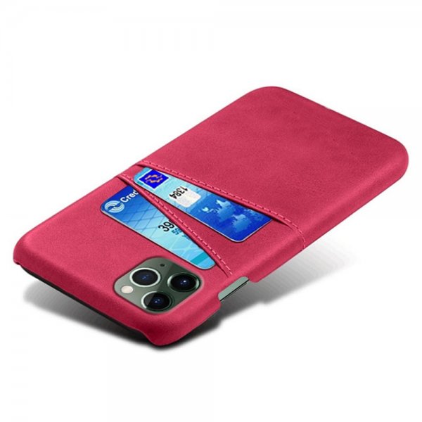 iPhone 15 Pro Max Skal med två Kortfack Magenta