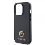 Guess iPhone 15 Pro Max Skal Metal Logo Strass Svart