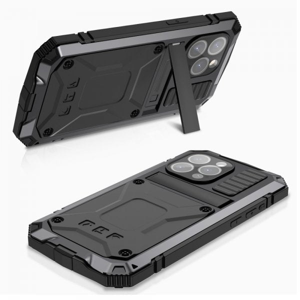 R-JUST iPhone 15 Pro Max Skal Metall Stöttåligt Svart