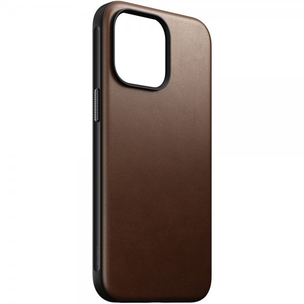 Nomad iPhone 15 Pro Max Skal Modern Leather Case Brun