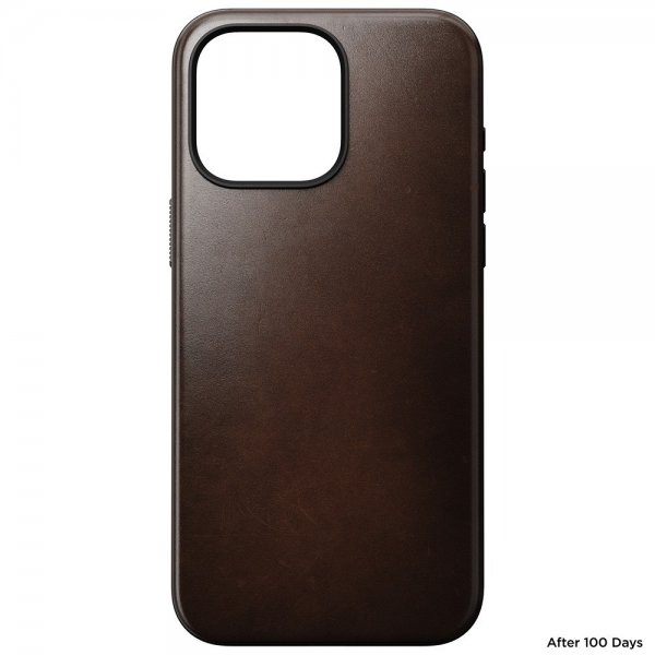 Nomad iPhone 15 Pro Max Skal Modern Leather Case Horween Rustic Brown