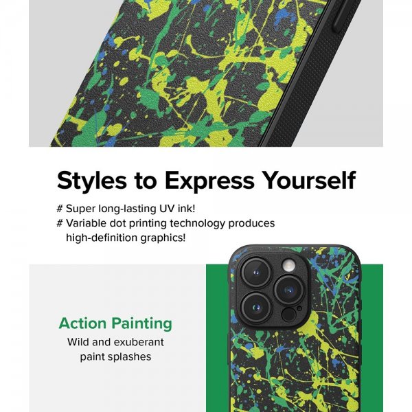 Ringke iPhone 15 Pro Max Skal Onyx Design Action Painting
