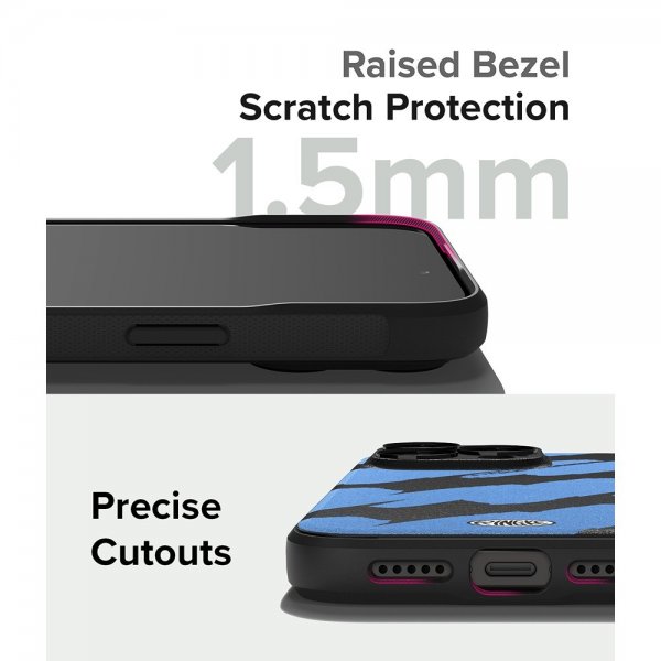 Ringke iPhone 15 Pro Max Skal Onyx Design Blue Brush