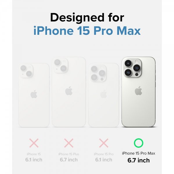 Ringke iPhone 15 Pro Max Skal Onyx Design Blue Brush