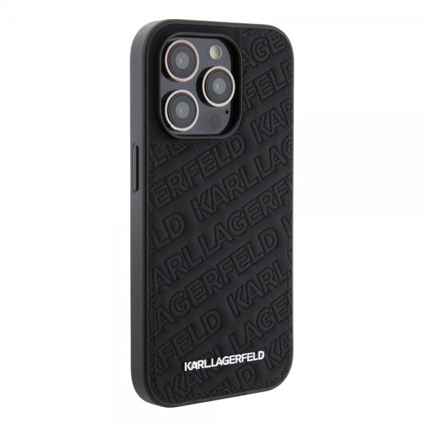 Karl Lagerfeld iPhone 15 Pro Max Skal Quilted K Pattern Svart