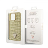 Guess iPhone 15 Pro Max Skal Rhinestone Guld