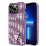 Guess iPhone 15 Pro Max Skal Rhinestone Lila