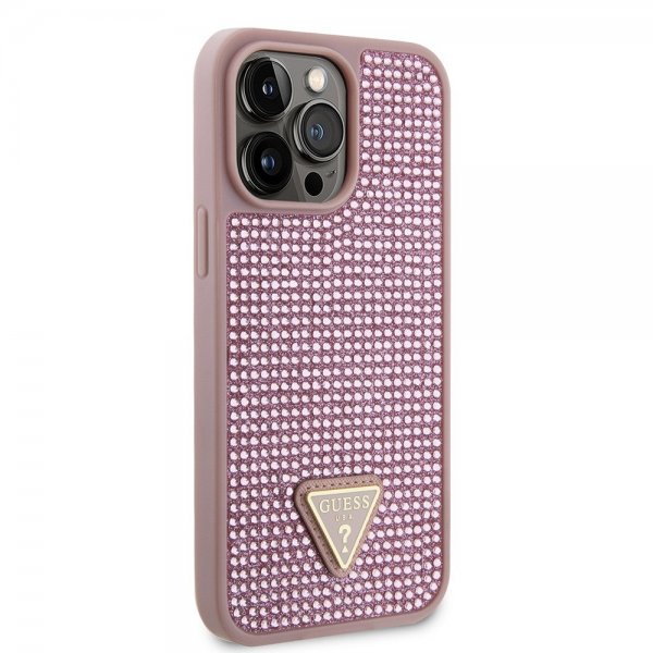 Guess iPhone 15 Pro Max Skal Rhinestone Rosa