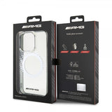 Mercedes Benz iPhone 15 Pro Max Skal Rhombus Pattern MagSafe AMG Transparent