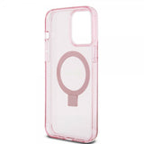 Guess iPhone 15 Pro Max Skal Ring Stand Glitter MagSafe Rosa