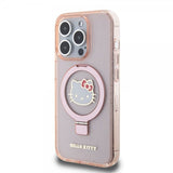 Hello Kitty iPhone 15 Pro Max Skal Ring Stand MagSafe Rosa