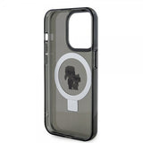 Karl Lagerfeld iPhone 15 Pro Max Skal Ring Stand MagSafe Svart