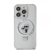 Karl Lagerfeld iPhone 15 Pro Max Skal Ring Stand MagSafe Vit