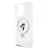 Karl Lagerfeld iPhone 15 Pro Max Skal Ring Stand MagSafe Vit