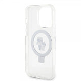 Karl Lagerfeld iPhone 15 Pro Max Skal Ring Stand MagSafe Vit